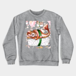 cute nigiri dogfish sushi Crewneck Sweatshirt